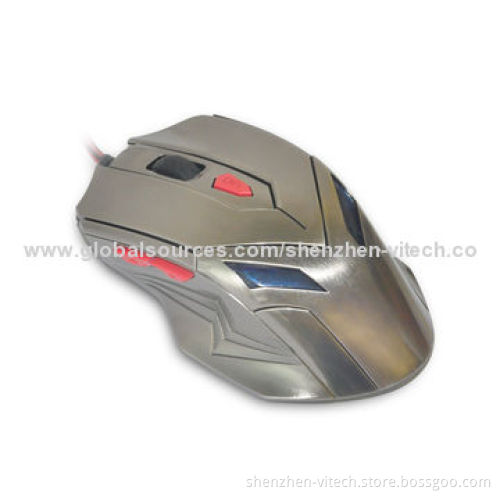 Electroplated Gaming Mouse with 6D Buttons and 1,000-1,600dpi